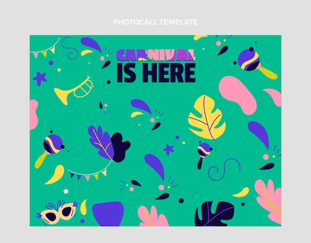 Modelo de photocall plano de carnaval