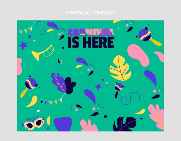 Modelo de photocall plano de carnaval