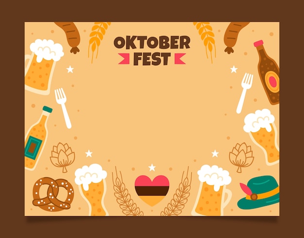 Modelo de photocall plano para o festival oktoberfest