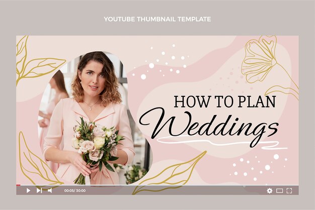 Modelo de planejador de casamento desenhado à mão