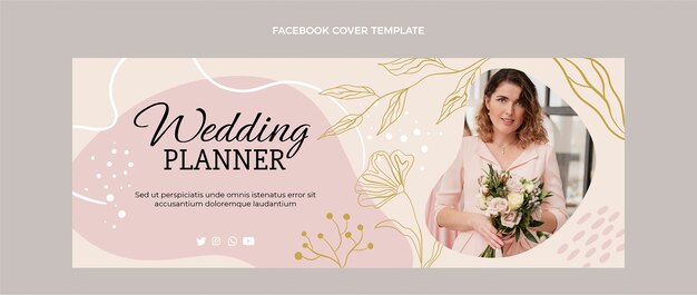 Modelo de planejador de casamento desenhado à mão