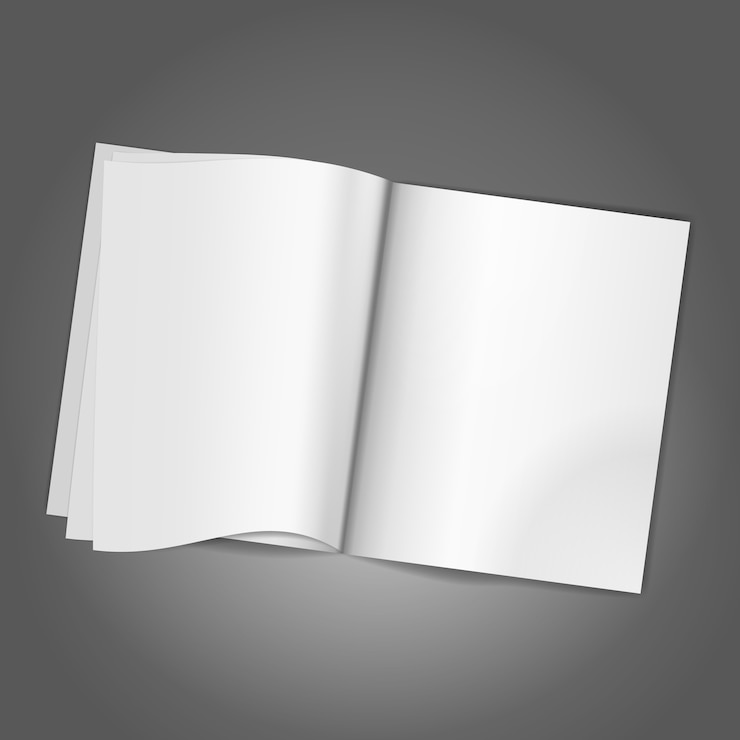 Vetor grátis modelo de plano de fundo da página em branco da revista.