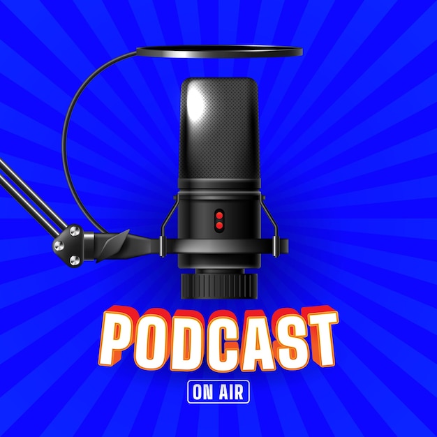 Modelo de podcast de mídia social ao vivo