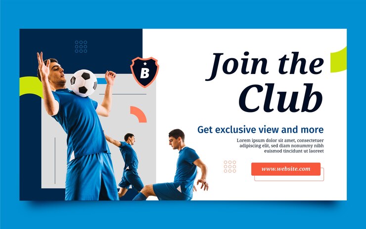 Vetor grátis modelo de postagem de mídia social de futebol plano