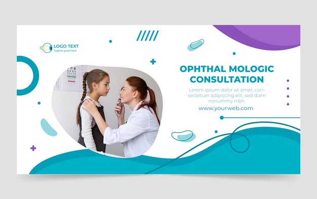 Modelo de postagem de mídia social de oftalmologista plano