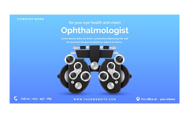 Modelo de postagem de mídia social de oftalmologista realista