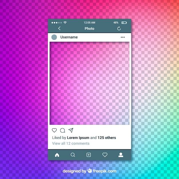 Vetor grátis modelo de postagem do instagram