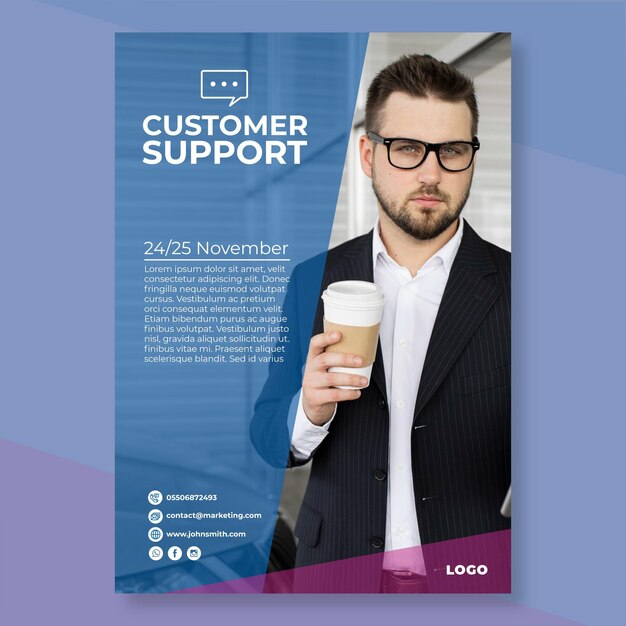 Modelo de pôster comercial de marketing