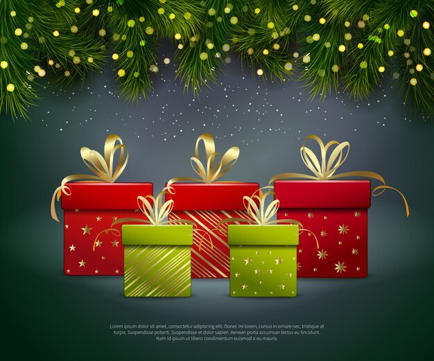 Modelo de presentes de natal