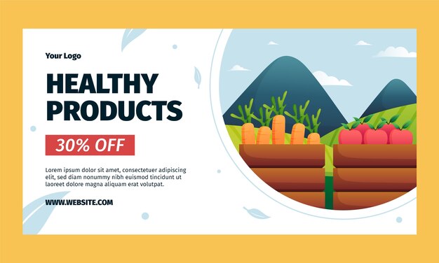 Modelo de promoção de mídia social de empresa de negócios agrícolas