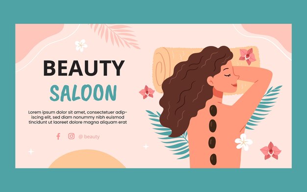 Modelo de promoção de mídia social de salão de beleza plano