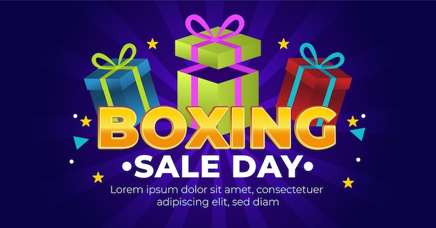 Modelo de promoção de mídia social de vendas do boxing day