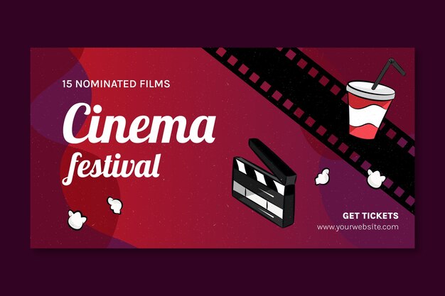 Modelo de promoção de mídia social do festival de cinema