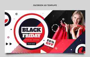 Vetor grátis modelo de promoção de mídia social flat black friday