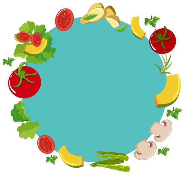 Modelo de quadro de salada de legumes