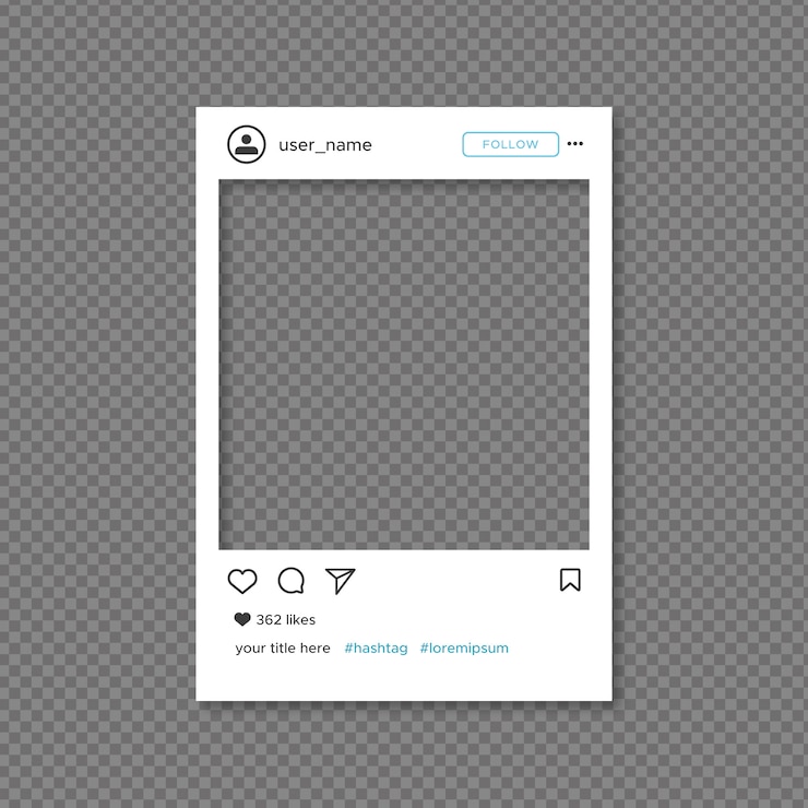 Modelo de quadro Instagram
