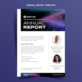 Modelo de relatório anual de tecnologia gradiente abstrato