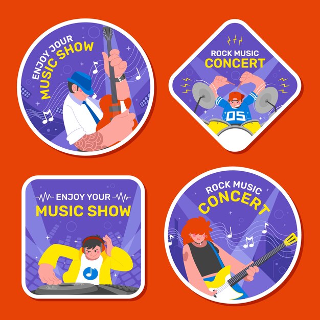 Modelo de rótulos de concertos musicais