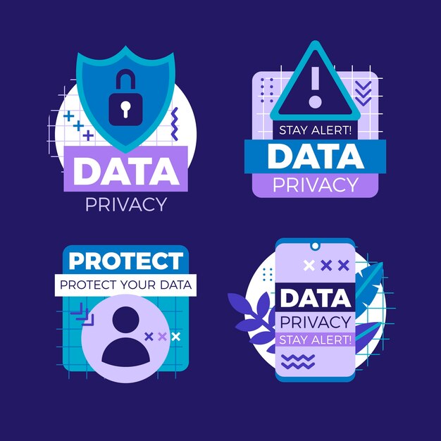 Modelo de rótulos de privacidade de dados de design plano