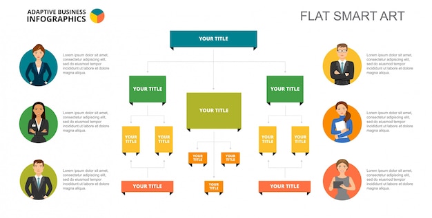 Modelo de slide infographics da árvore