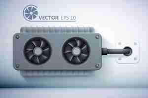 Vetor grátis modelo de ventilação realista