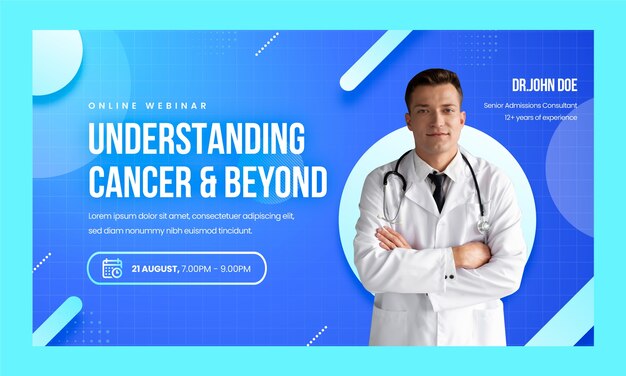 Modelo de webinar de centro médico gradiente