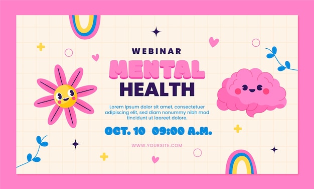 Modelo de webinar do dia mundial da saúde mental plano