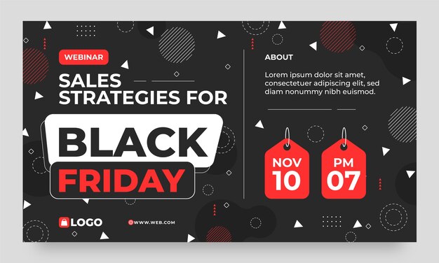 Modelo de webinar plano para venda na Black Friday