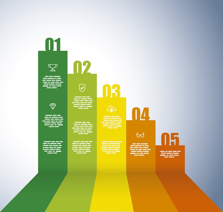Vetor grátis modelo infográfico com números