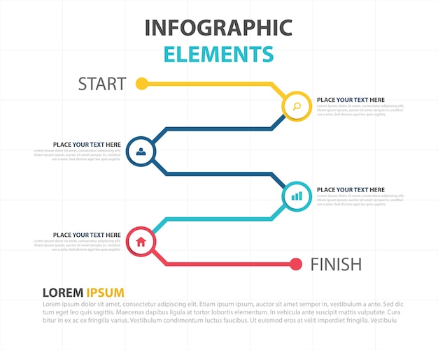 Vetor grátis modelo infográfico de negócios abstratos coloridos