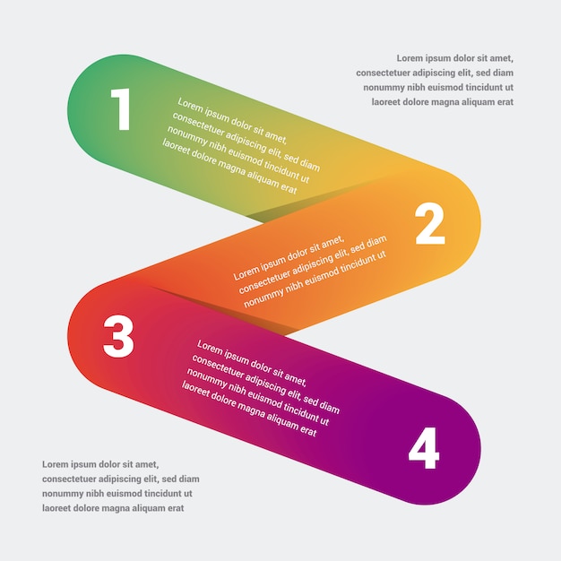 Vetor grátis modelo infográfico multicolorido