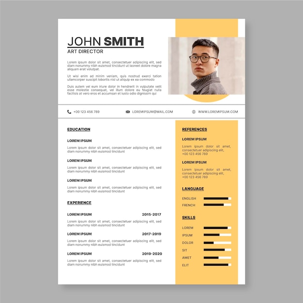 Modelo minimalista cv