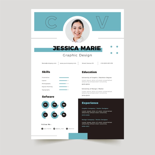 Modelo minimalista cv