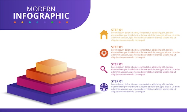 Modelo mínimo de infográficos de negócios. ilustração vetorial