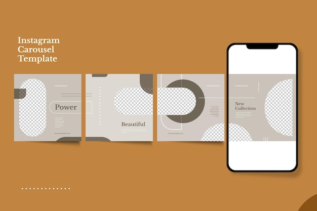 Vetor grátis modelos de carrossel do instagram