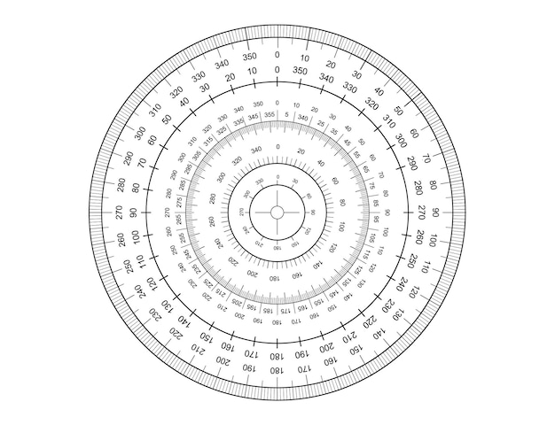 Ciieeo 3Pcs 360 Transferidor Modelo De Círculo Multifuncional Réguas De  Medição De Geometria Modelos De Desenho Estênceis Régua De Desenho