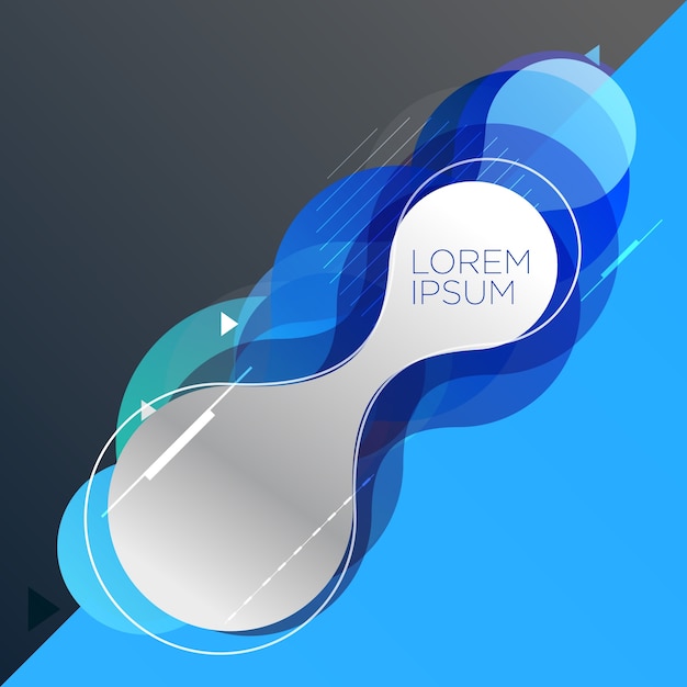 Modern blue abstract vector design