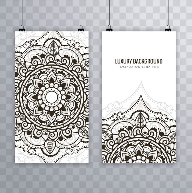 Vetor grátis moderna mandala banners