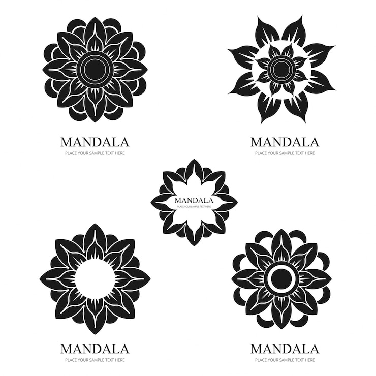 Vetor grátis moderno, mandala, jogo