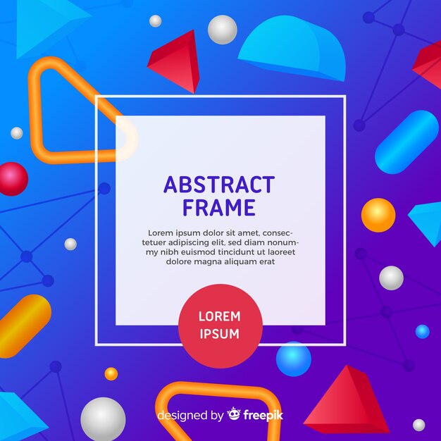 Moldura abstrata moderna com estilo geométrico