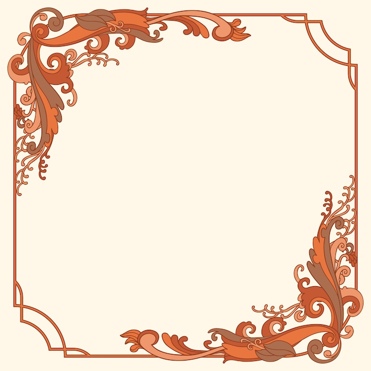 Vetor grátis moldura art nouveau desenhada à mão e coleção de ornamentos de fronteiras