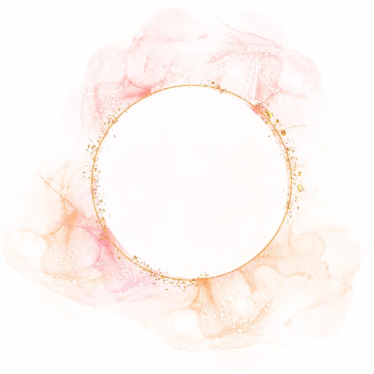 Vetor grátis moldura circular aquarela abstrata