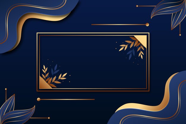 Moldura de luxo gradiente dourada