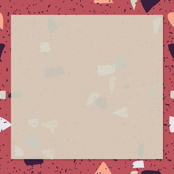 Vetor grátis moldura de mosaico vermelha com espaço em branco