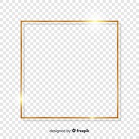 Moldura dourada realista quadrada