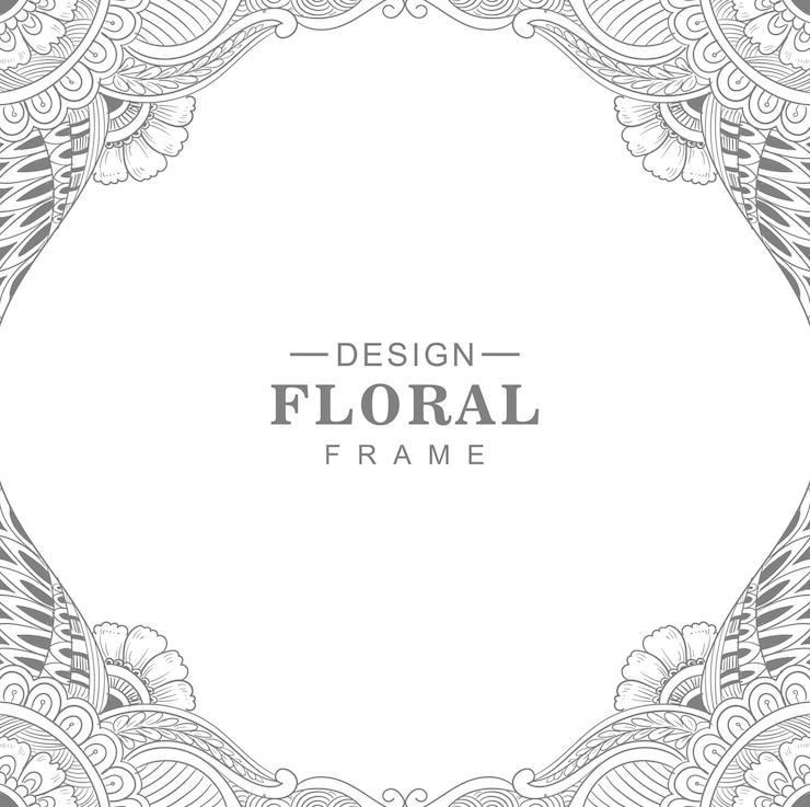 Vetor grátis moldura floral circular de mandala decorativa