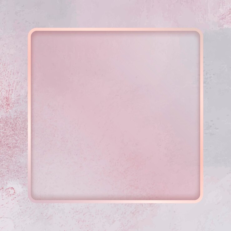 Vetor grátis moldura quadrada em fundo rosa