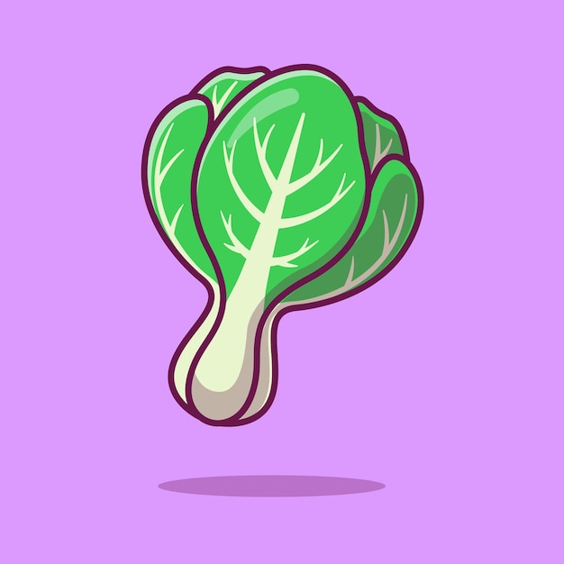 Vetor grátis mostarda pakcoy vegetal desenhos animados ícone ilustração vetorial comida natureza ícone conceito isolado premium