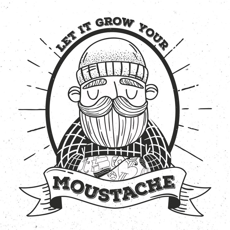 Vetor grátis movember conceito com design vintage