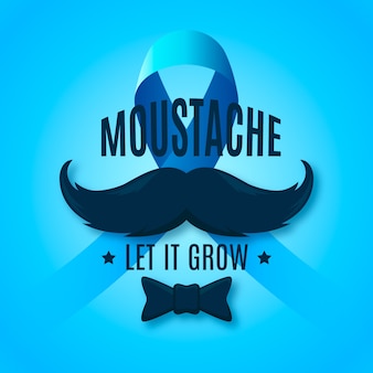 Movember conceito em design plano